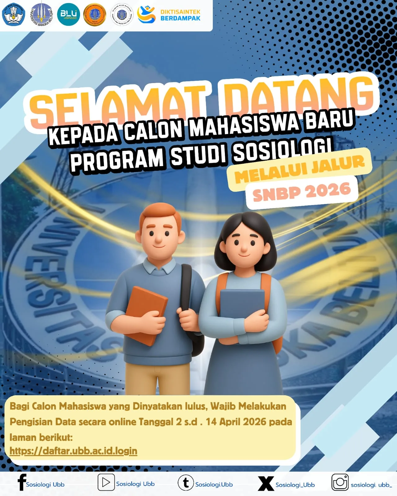 Selamat Datang Mahasiswa Baru Sosiologi UBB SNBP 2026