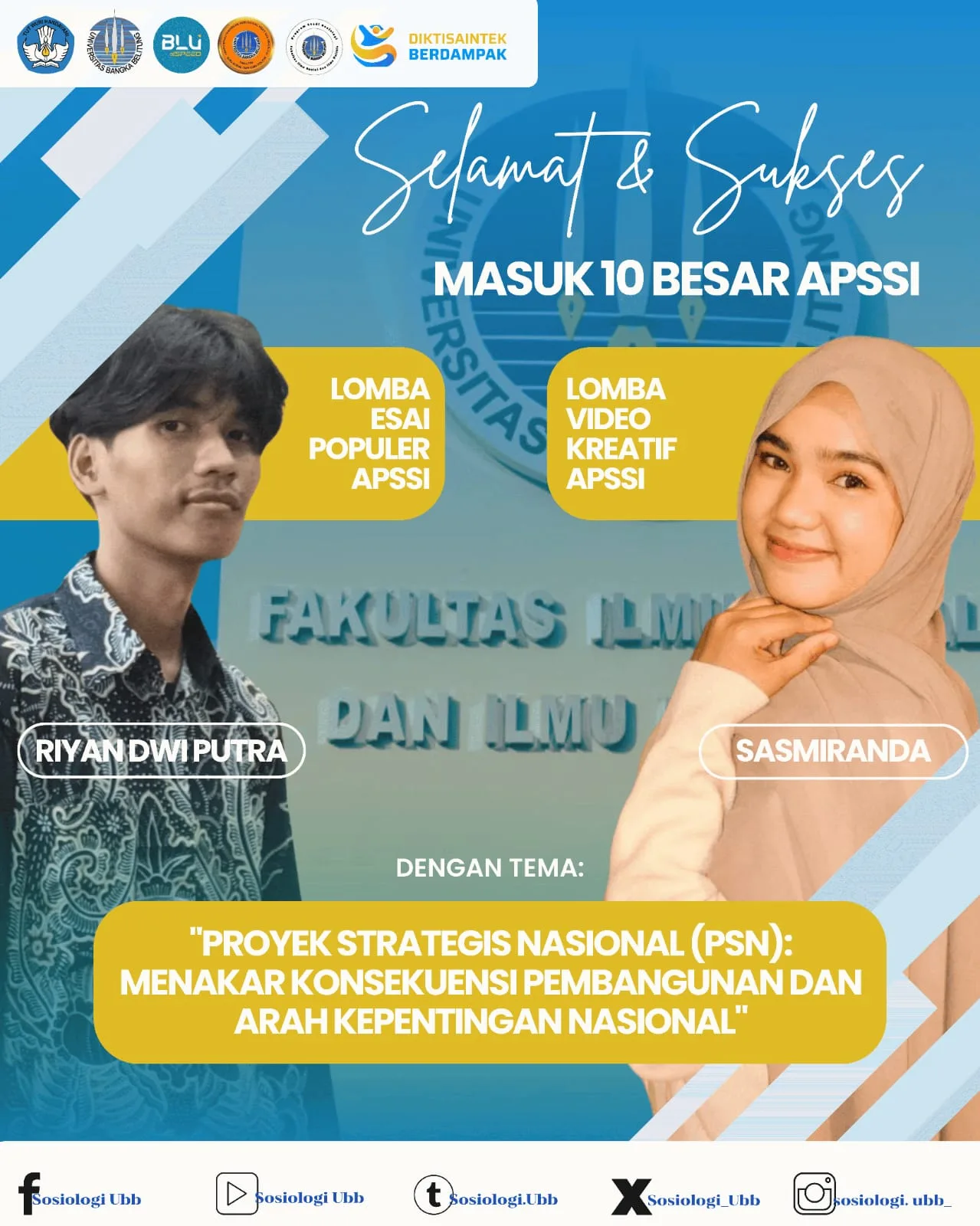 Prestasi Mahasiswa UBB di Ajang Nasional APSSI 2026