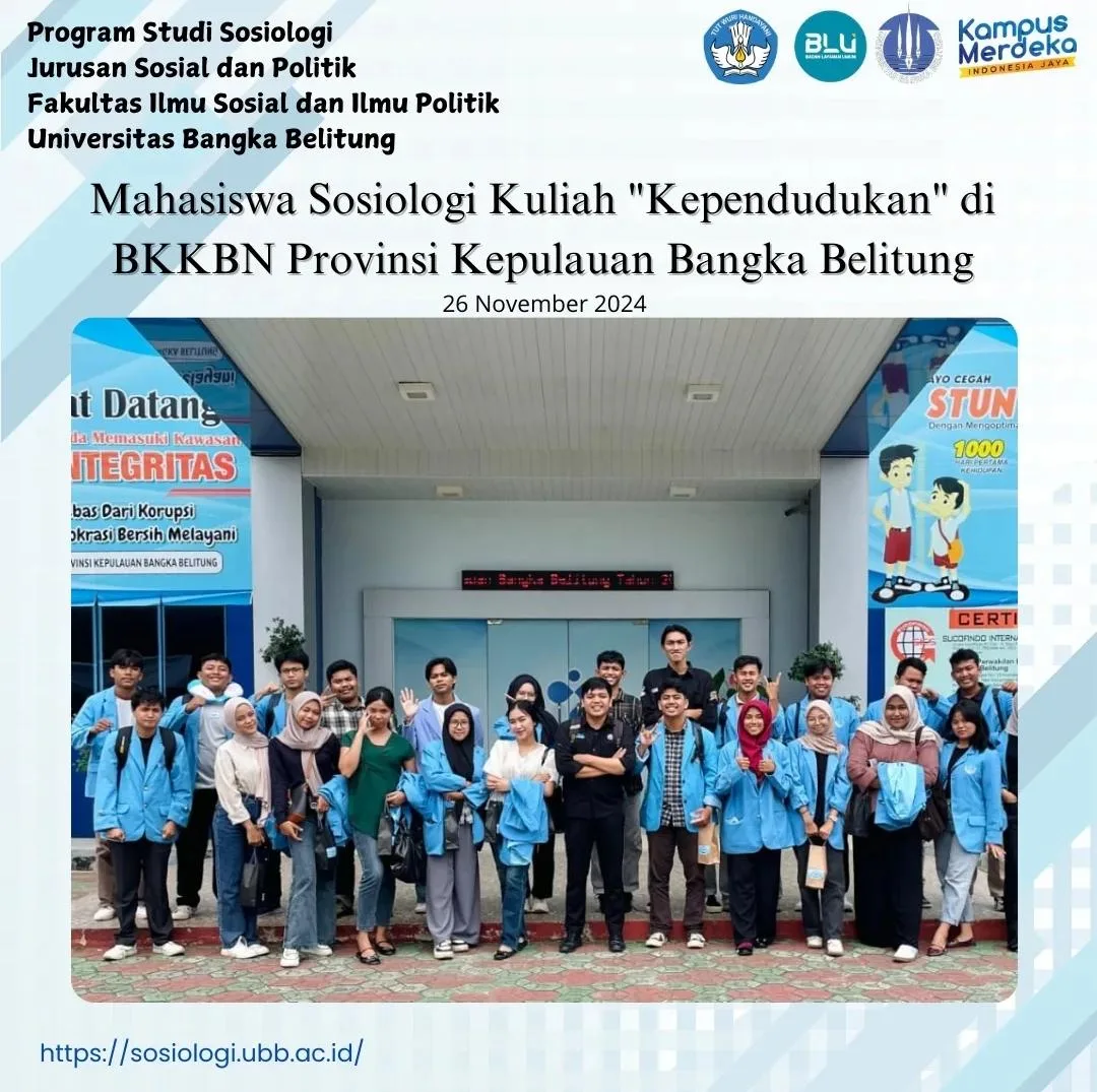 Mahasiswa Sosiologi UBB Ikuti Kuliah Kependudukan di BKKBN Provinsi Kepulauan Bangka Belitung